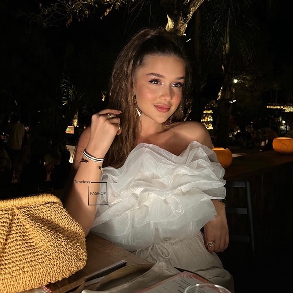 ZARA ORGANZA CROPPED TOP - Picture 3 of 5